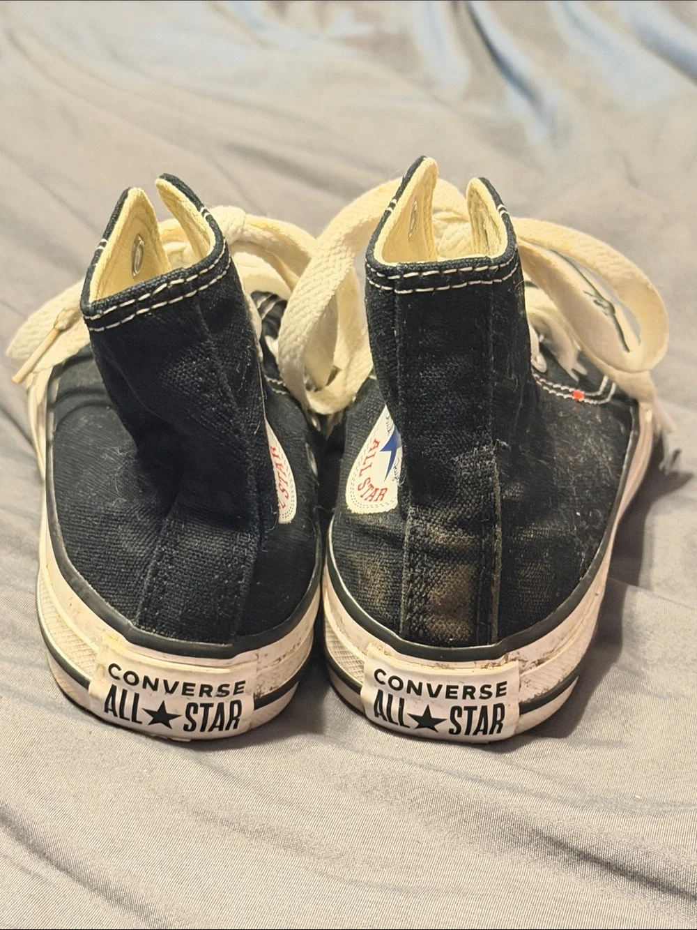 Converse Kids Black High-Top Sneakers with Cream Accents